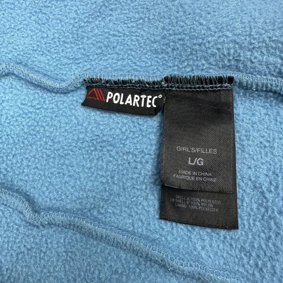 The North Face Girl's Blue‎ Gray Vintage Denali Polartec Full Zip Jacket L/C41 - Picture 12 of 16